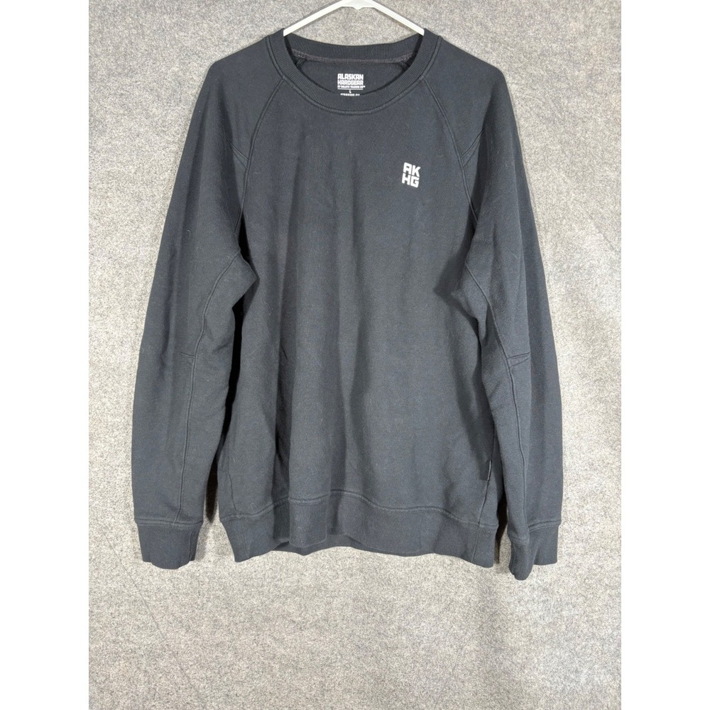 Alaskan Hardgear Duluth Trading Co Mens Large Black Tough Cotton Sweatshirt AKHG